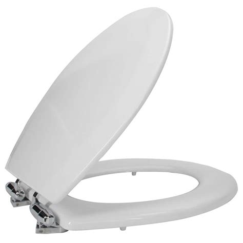 Design House Dalton Round Toilet Seat Close Front Toilet Seat in White ...