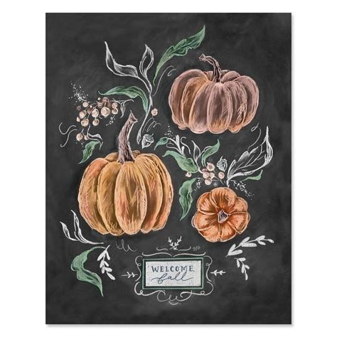 Welcome Fall Pumpkins Fall Chalkboard Art Fall Chalkboard