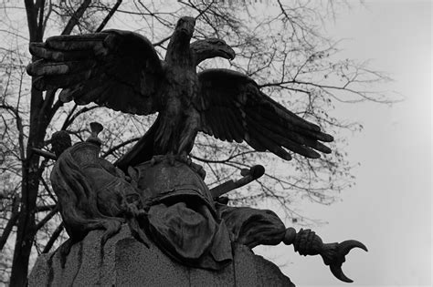 2560x1440 Wallpaper Eagle Concrete Statue Peakpx