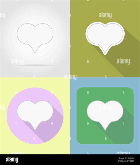 Speech Bubbles Flat Icons Vector Illustration Isolated On Background