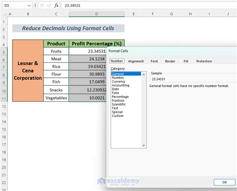 How To Reduce Decimals In Excel 10 Easy Methods