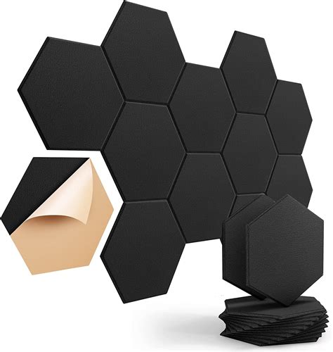 Self Adhesive Sound Proofing Panels 12 Pack 14 12 0 4 Hexagon