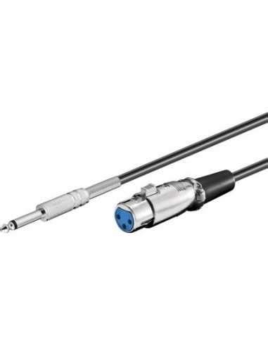 Cavo Microfono Blu Presa Xlr Pin Spina Mm Pin Mono Metri