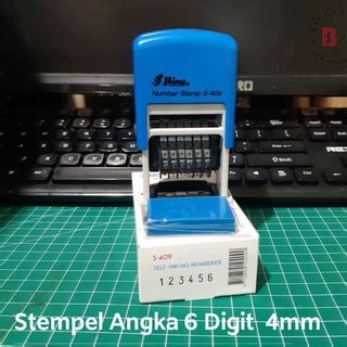 Jual Stempel Angka Shiny S409 S 409 S 409 Stempel 6 Angka Digit 4