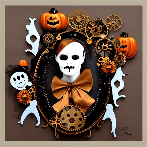 Steampunk Halloween Ghosts Gothic Graphic · Creative Fabrica