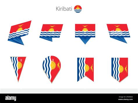 Kiribati National Flag Collection Eight Versions Of Kiribati Vector