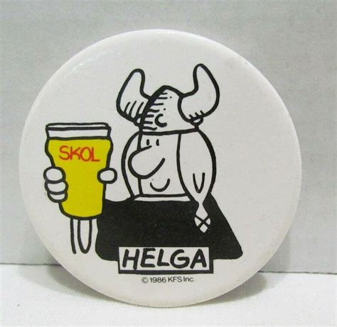 HAGAR THE HORRIBLE COMIC STRIP HELGA SKOL BEER 1986 PINBACK PROMO ...