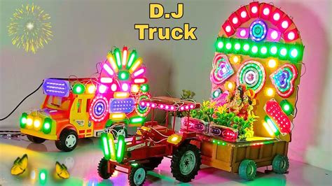 New Navratri Durga Moorti Pooja Dj Truck Mini Dj Truck Light Big Dj