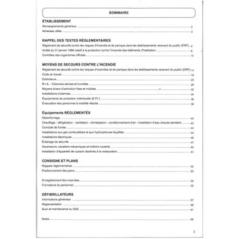 Registre de sécurité complet 60 PAGES