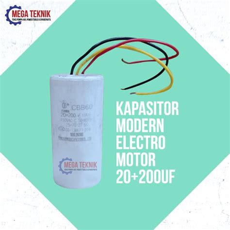 Jual Capasitor Kapasitor Elektromotor Dinamo MODERN 20 200 UF