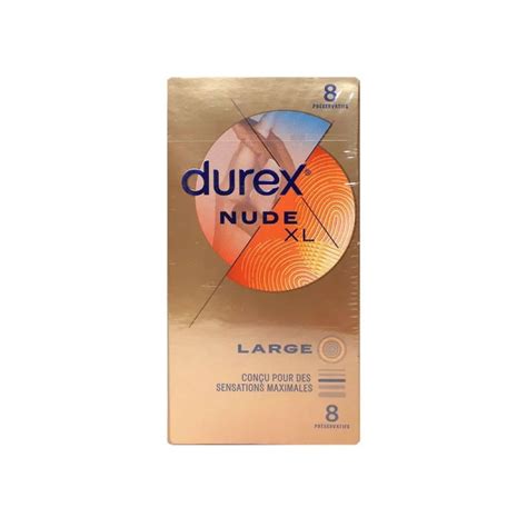 Durex Nude Xl Extra Large Preservatifs