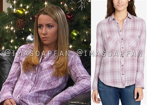 Josslyn Jackss Purple Plaid Shirt General Hospital Season 55