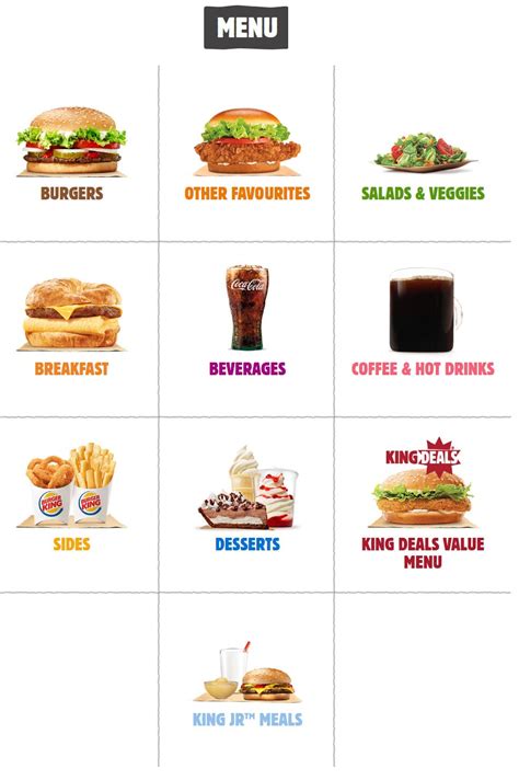 Burger King Menu And Specials Canada