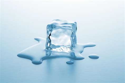 Premium Photo | Ice cube melting