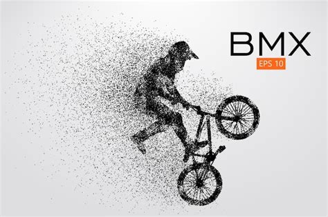 Premium Vector | Silhouette of a BMX rider