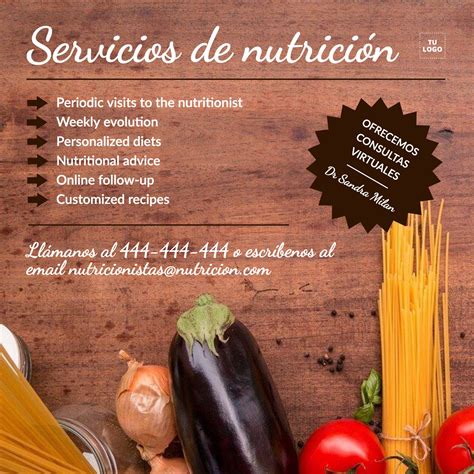 Banner De Servicios De Nutrición Personalizable