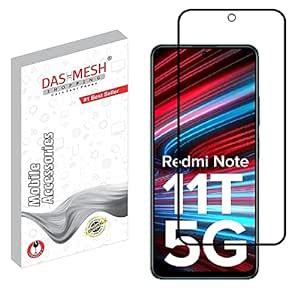 Dashmesh Shopping Black Tempered Glass For Xiaomi Redmi Note 11T 5G