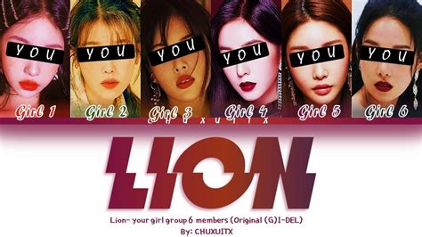 LION YOUR GIRL GROUP 6 MEMBERS Original G I DLE Color Coded Han