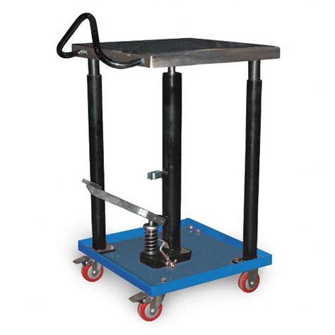 Grainger Approved Manual Mobile Post Lift Table 500 Lb Load Capacity