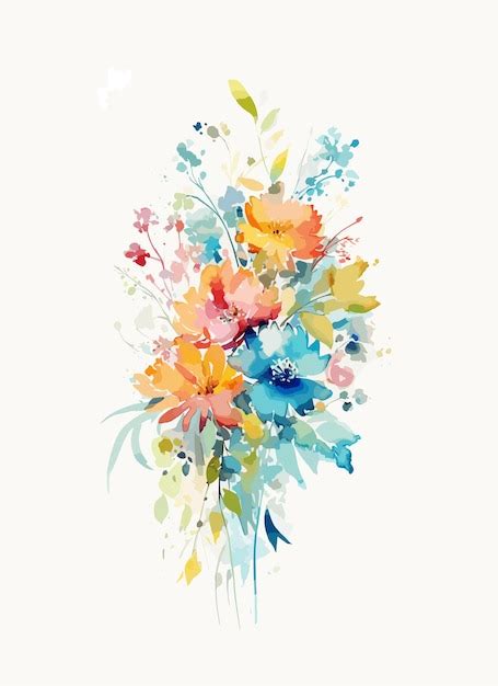 Premium Vector Floral Water Color