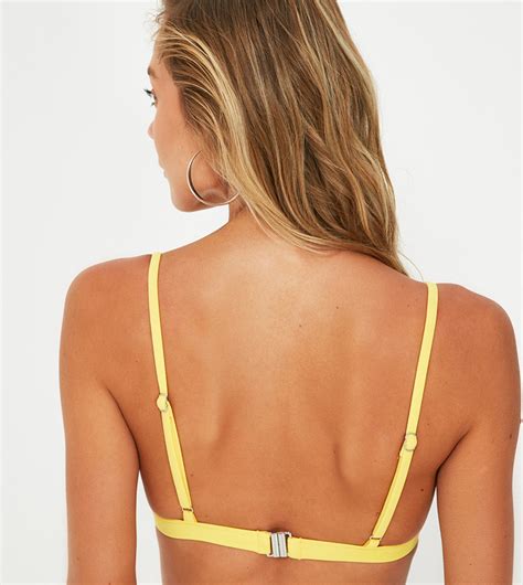 Buy Trendyol Solid Bikini Brassiere In Yellow Thstreet Oman