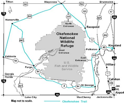 Okefenokee Swamp Park Map