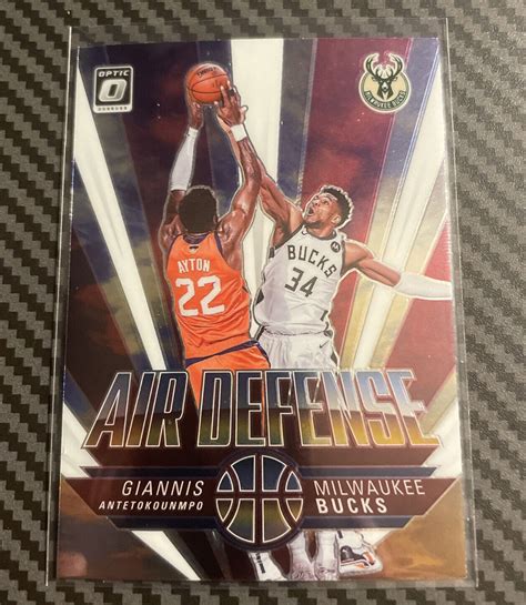 Mavin GIANNIS ANTETOKOUNMPO 2021 22 Panini Donruss Optic Air Defense