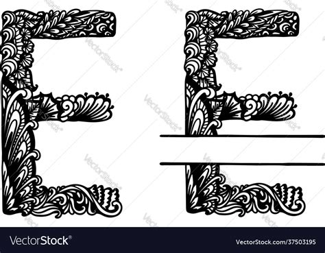 hand drawn letter  royalty  vector image vectorstock