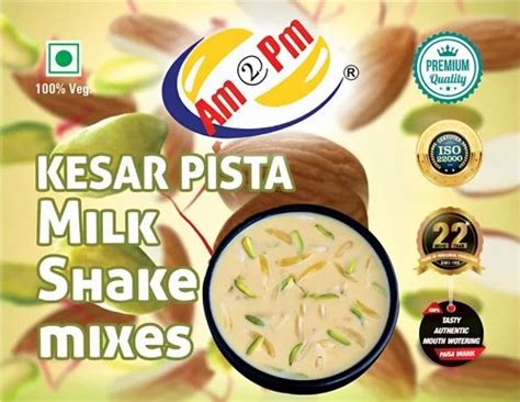 AM2PM Milk Shake Mixes Kesar Pista Milkshake Premix Powder Packaging