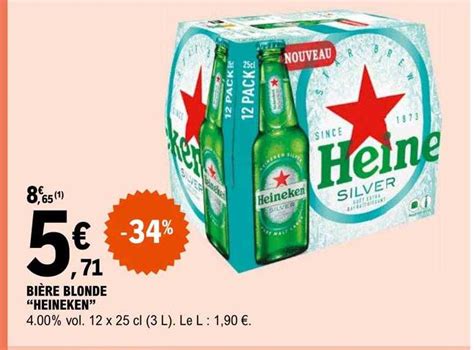 Promo Bi Re Blonde Heineken Chez E Leclerc Icatalogue Fr