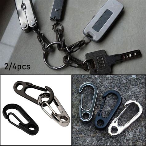 Mini Aluminum Alloy Safety Travel Tools Camping Keyring Spring Clips D