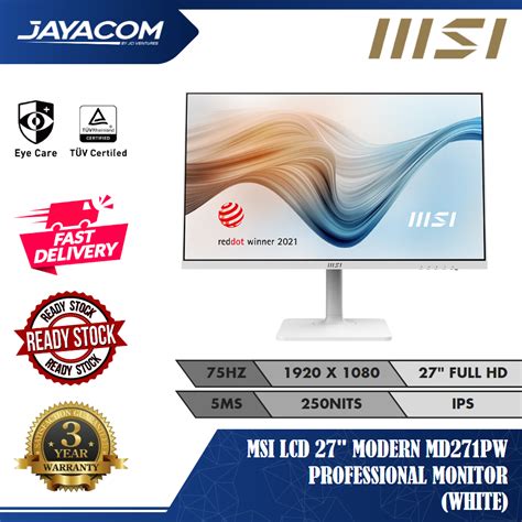 MSI LCD 27" MODERN MD271PW PROFESSIONAL MONITOR (WHITE)