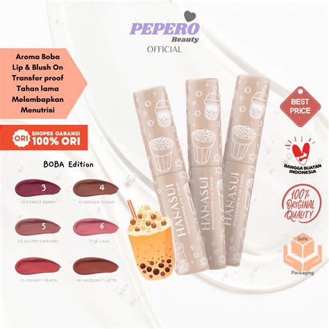 Jual Hanasui Mattedorable Lip Cream Boba Edition Gr Shopee Indonesia