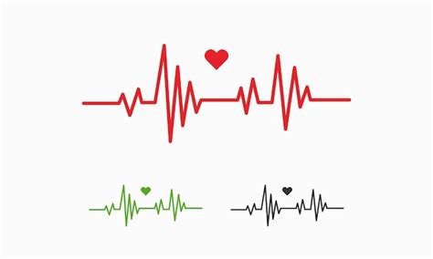 Premium Vector Heartbeat Line Illustration Pulse Trace Ecg Or Ekg