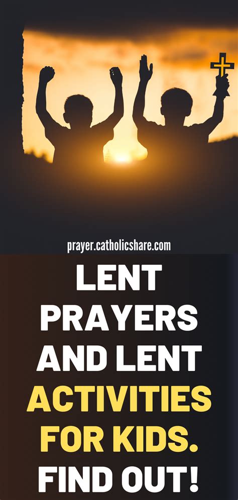 Lent Prayers and Lent Activities for Kids. | Lent prayers, Prayers for ...