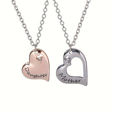 Love Heart Pendant Necklace Alloy Pendant Necklace Temu United Kingdom