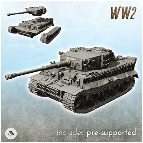 Panzer Vi Tiger Ausf E Ww German Flames War Bolt Action D Models