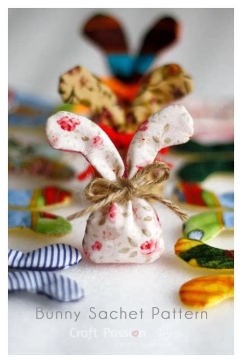 Bunny Sachet Free Sewing Pattern in 2024 | Fun easter crafts, Easter ...