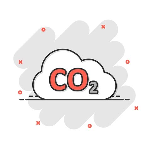 Premium Vector Co Emission Icon In Comic Style Cloud Disaster