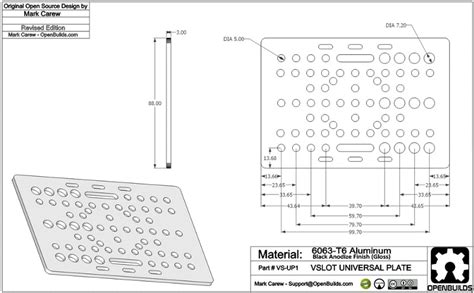 V Slot Gantry Plate Kit Ooznest