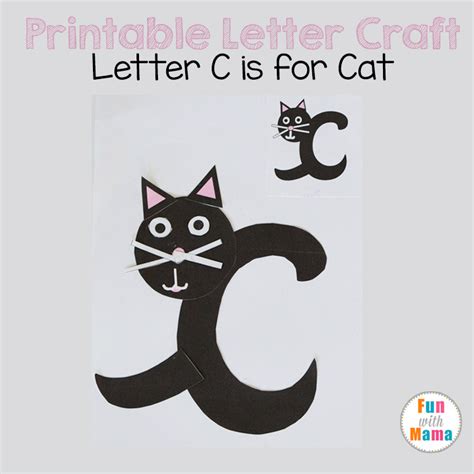 Printable Letter C Crafts: C is for Cat - Fun with Mama