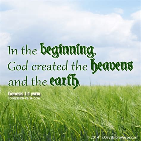 In the Beginning - Todays Bible Verse