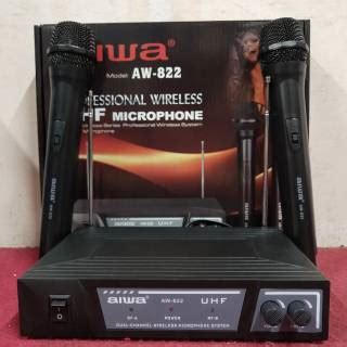 Jual Mic Wireless Aiwa Aw Microphone Uhf Wireless Shopee Indonesia