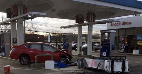 Police Car Crashes Into Gas Pump In Methuen Causing Minor Injuries News