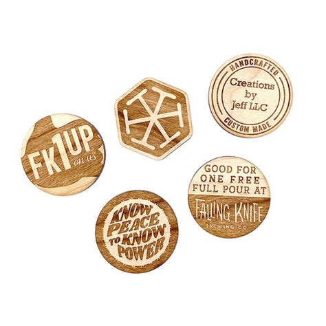 Custom Wooden Tokens, Wood Nickels, and Wooden Coins - made in the USA