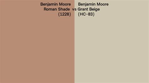 Benjamin Moore Roman Shade Vs Grant Beige Side By Side Comparison