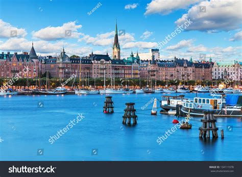 Scenic Summer Scenery Old Town Stockholm Stock Photo 134111978 ...