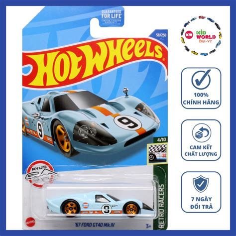 Xe mô hình Hot Wheels basic Gulf 67 Ford GT40 Mk IV HCT72 Shopee Việt Nam