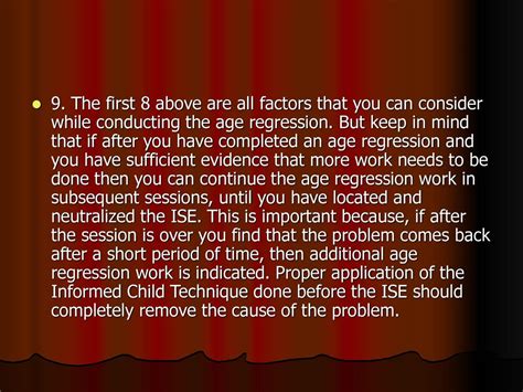 The Nine Essentials To Mastering Age Regression Therapy Ppt Download