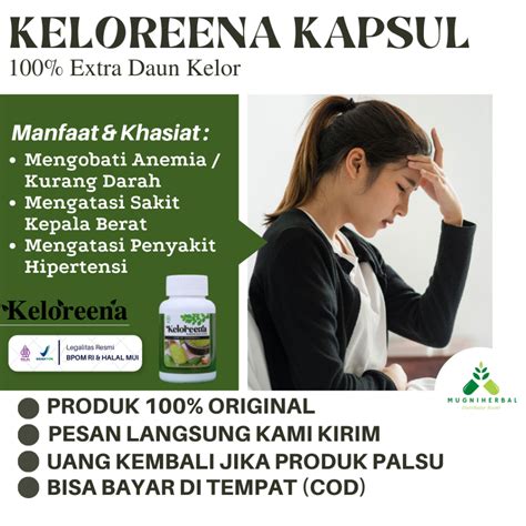 Jual Keloreena Kapsul Obat Anemia Kurang Darah Hb Darah Rendah